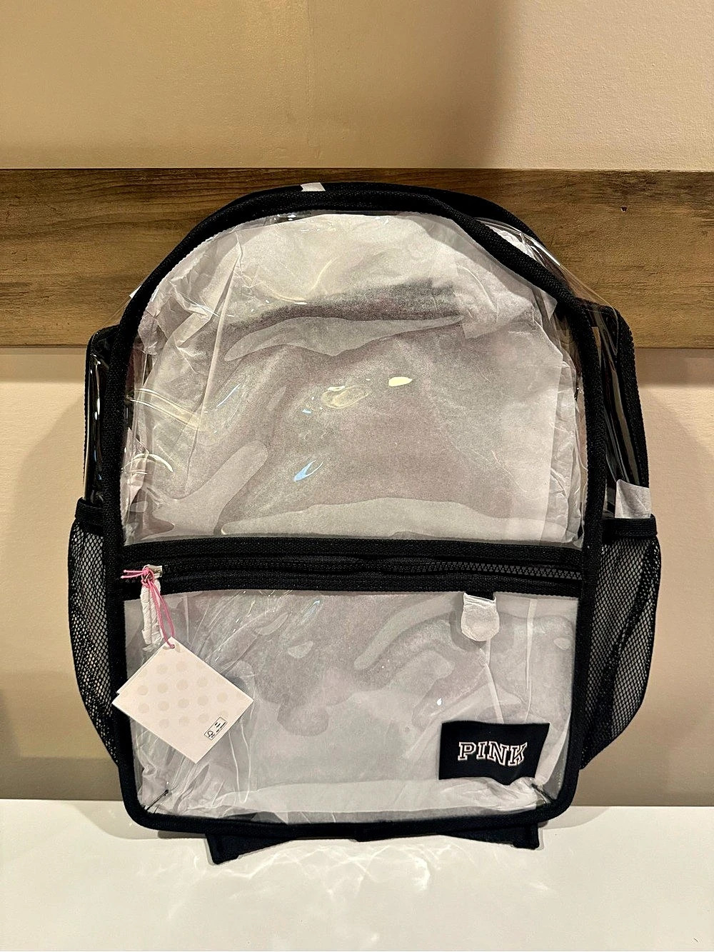PINK by Victoria's Secret Clear/Black Stadium Backpack NWT